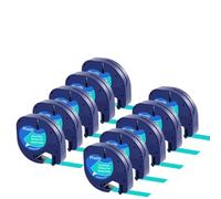 PHOVYAFI REFORMES du Tape ENFAGE 10PK 12 mm 12267 91331 91203 Compatible avec la Machine à étiqueter LT-100H LT-100T et des modèles similaires(Black on Green)