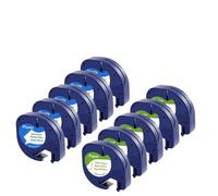 PHOVYAFI REFORMES du Tape ENFAGE 10PK 12 mm 12267 91331 91203 Compatible avec la Machine à étiqueter LT-100H LT-100T et des modèles similaires(5 Paper 5 Plastic)