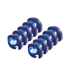 PHOVYAFI REFORMES du Tape ENFAGE 10PK 12 mm 12267 91331 91203 Compatible avec la Machine à étiqueter LT-100H LT-100T et des modèles similaires(Black on White)