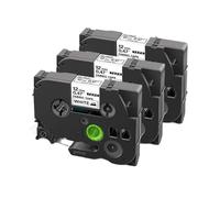 PHOVYAFI Roulette de Tissu 3PCS Compatible avec FA231 FA3 FA3R FAUROLORE Multicolor Fer sur TOLE Compatible avec Les Fabricants d'étiquettes(Black on White)