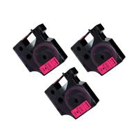 PHOVYAFI Ruban à étiquette Rose Fluorescent de 12 mm Compatible avec Le Ruban D1 for LabelManager 160 280 Maker de Label 3 Pack