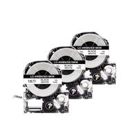 PHOVYAFI Tapes d'étiquette 3PK 18 mm SS18KW ST18KW SC18RW SC18YW SC18BW SC18GW Ribbon Compatible avec LW 400 Maker(Black on White)