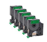 PHOVYAFI Tapis de 12 mm D1 Compatible 5pk Compatible avec LabelManager 160 280 Fonctionne avec 45013 45010 45018 45023 D1(Black on Green)