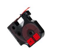 PHOVYAFI Tapis d'étiquette de 10 PCS 12 mm - Compatible avec 18438/18441/18444/18432/18435/1805435/1805243/1805414 Compatible avec 4200/5200 Applicateurs(Black on Red)