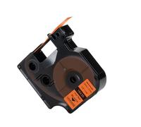 PHOVYAFI Tapis d'étiquette de 10 PCS 12 mm - Compatible avec 18438/18441/18444/18432/18435/1805435/1805243/1805414 Compatible avec 4200/5200 Applicateurs(Black on Orange)