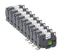 PHOVYAFI Tapis d'étiquette plastidale Compatible 10 mm Compatible avec Tze641 Tze241 Cartouche en Ruban Compatible avec Les imprimantes étiquettes(Black on White)