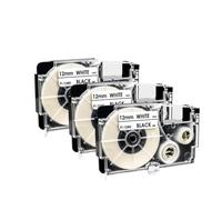 PHOVYAFI XR12WE Tape Étiquette 12 mm Compatible avec XR-12we Noir sur Blanc remplacer KL-120 KL-60 KL-820 KL-780(3PK)