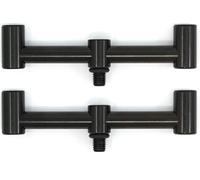 Phoxinus Lot de 2 mini buzz bars noirs 13 cm pour cannes à pêche, bâtons de banque, repose-cannes, repose-fesses etc. Buzzer Bars Carpe Course Match Équipement de pêche Accessoires Repose-équipement