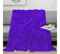 PHQAZWSXE 3D Imprimé Abstrait Swirls Couverture de Lit Microfibre Chaude Purple Fluid Motion Jeté de Canapé Cadeau Anniversaire pour Couples 80×90inch(200x230cm)