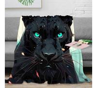 PHQAZWSXE 3D Imprimé BlackPantherArt Plaid Microfibre Infroissable DigitalFantasyStyle Couverture de Lit Cadeau Mariage pour Nouveaux Couples 80×90inch(200x230cm)