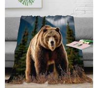 PHQAZWSXE 3D Imprimé in Mountains Jeté de Lit Microfibre Literie Sauvage Nature Couverture Lavable en Machine Cadeau Pâques pour Famille Enfants 60x80inch(150x200cm)