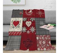 PHQAZWSXE 3D Imprimé Quilt Patterns Plaid de Voyage Microfibre Compact fête Patchwork Couverture Anti-Bouloche pour Campeurs Adultes Jeunes 70×80inch(180x200cm)