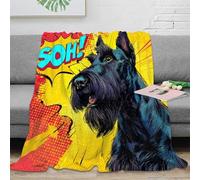 PHQAZWSXE 3D Imprimé Scooby Doo Dessin animé Couverture Microfibre Inaltérable Pop Art Chien Plaid Chaud Cadeau Emménagement pour Nouveaux Propriétaires 60x80inch(150x200cm)