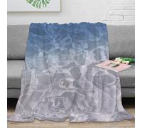 PHQAZWSXE 3D Imprimé Water Ripples Plaid de Salon Microfibre Toutes Saisons Abstrait Fluid Motion Couverture Lavable en Machine Légère pour Locataires Familles Enfants 60x80inch(150x200cm)