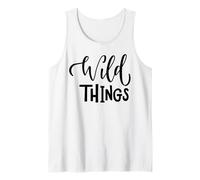 Phrase audacieuse Wild Things pour l'inspiration Quotidienne et L'Aventure Débardeur