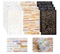 Phrase Autocollante-12 Feuilles Mot stickers（3 bronzing Phrase Autocollante）for Scrapbooking Journal Intime Collage Album de Cahier Travaux Manuels etc