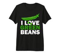 Phrase Drôle J’Aime Les Haricots Verts Humour Légume T-Shirt Haut de Gamme