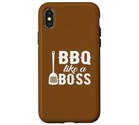 Phrase d'un passionné de grillades BBQ Like a Boss Coque pour iPhone X/XS