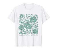 Phrase Latine botanique Vintage Motif Floral T-Shirt