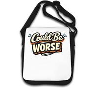 Phrase optimiste sur les situations difficiles Sac à bandoulière Blanc