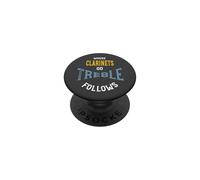 Phrases drôles de Clarinette, Musicien Clarinette PopSockets PopGrip Adhésif