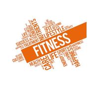 Phrases incitatives pour une vie active et heureuse en centre de remise en forme Stickers muraux en PVC 48x69.2cm Peinture murale artistique Orange