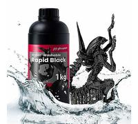 Phrozen Résine Lavable à l'Eau pour Imprimantes 3D | Résine Photopolymère UV 405nm pour Imprimantes LCD | Peu Odorante, Lavable à l 'Eau, Durcissement Rapide | Noir (1kg)