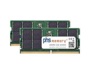 PHS-memory 64Go (2x32GB) Kit RAM mémoire Compatible avec MSI Raider 18 HX A14VGG-003FR DDR5 So DIMM 5600MHz PC5-44800S