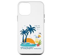 Phuket Palmiers Coucher de Soleil Cocktail Plage Thaïlande Coque pour iPhone 12 Mini