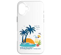 Phuket Palmiers Coucher de Soleil Cocktail Plage Thaïlande Coque pour iPhone 16 Plus