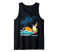 Phuket Palmiers Coucher de Soleil Cocktail Plage Thaïlande Débardeur