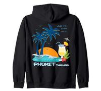 Phuket Palmiers Coucher de Soleil Cocktail Plage Thaïlande Sweat à Capuche
