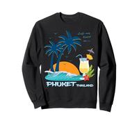 Phuket Palmiers Coucher de Soleil Cocktail Plage Thaïlande Sweatshirt