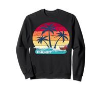 Phuket Palmiers Plage Coucher de Soleil Cocktail Thaïlande Sweatshirt