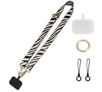 PHULWEL Chaîne de téléphone portable universelle anti-vol - Sangle réglable pour smartphones - Cordon de téléphone portable pour hommes et femmes - Cordon tour de cou pour téléphone portable - Noir +