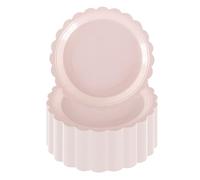PHUNAT Lot de 50 assiettes à dessert en papier, motif fleurs roses de 17,8 cm, décorations de fête rose layette