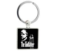 PhunkZ Porte-clés carré vintage The Godfather Fashion Gangster Movie Cool Men Key Chain Holder Jewelry, Argenté., 33W UK
