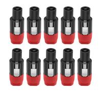 Phyachelo 10 pièces 4 broches NL4FC Connecteur de haut-parleur Ohm Connecteur Câble audio Adaptateur Twist Lock 4 broches Speakon femelle Accessoires, B