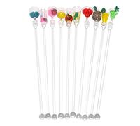 Phyachelo 10 PièCes SéRies Agitateur à Cocktail Bâton de MéLange de Ensemble MéLangeur à Cocktail Acrylique MéLangeur Bar Fournitures Agitateur à Remous