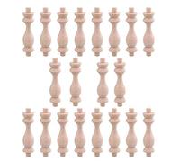 Phyachelo 20 PiCes SRies 7.6X1.8 Cm HTre Non Peint Non Bois Artisanat Broches Balustre pour Restaurant DCor RParation DCoration