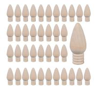 Phyachelo Lot de 50 Ampoules de Noël, Ornements en Bois Non Peint, pour bricoler et alimenter Les de Noël, 2 Hautes, durables, faciles à Utiliser