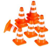 Phyachelo Mini Cônes de Signalisation 10 Pièces Cônes de Route Miniatures Cônes de Construction Enfants Cônes de Circulation Ensemble Panneaux de Signalisation