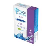 Phycocyanine + iode Extrait liquide de Spiruline BIO et fucus BIO 20 ampoules de 10ml Flamant Vert
