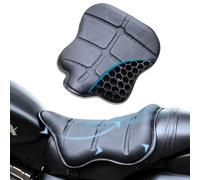 PhyiFlbey Coussin de siège en gel pour moto en cuir - Nouveau coussin d'assise en gel à structure alvéolaire amortissante et respirante, hautement élastique, thermo-isolant, antidérapant, imperméable