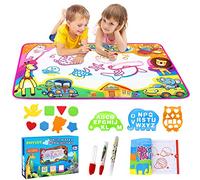PHYLES Tapis Dessin Enfant, Tapis de Dessin à Eau, Tapis Doodle Matte pour Bébés, Garçons et Filles, Aqua Tapis de Dessin 6 Couleurs Loisir Créatif - Jouets Éducatifs pour Enfants