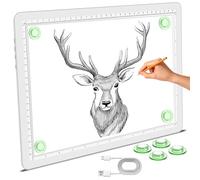 Phylosal Bloc lumineux magnétique A4, super lumineux avec bouton latéral, tableau lumineux diamant art, boîte lumineuse pour le traçage et le dessin, table lumineuse USB pour croquis, désherbage