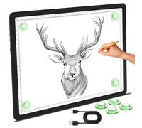 Phylosal Bloc lumineux magnétique A4, super lumineux avec bouton latéral, tableau lumineux diamant art, boîte lumineuse pour le traçage et le dessin, table lumineuse USB pour croquis, désherbage