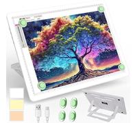 Phylosal Tablette lumineuse LED A3 rechargeable avec support intégré, boîte à lumière magnétique pour dessin, tableau lumineux avec bouton latéral, table lumineuse super lumineuse pour peinture au