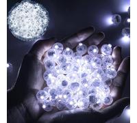 Phyooest Lot de 50 mini boules lumineuses LED - Petites lanternes blanches - Pour Noël, mariage, fête, anniversaire, Halloween, carnaval