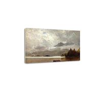 Phyrek123 David Johnson Impressions d'art Reproductions de Tableaux célèbres Morning, Lake George Image de toile Art mural pour le salon 30x45cm Cadre intérieur
